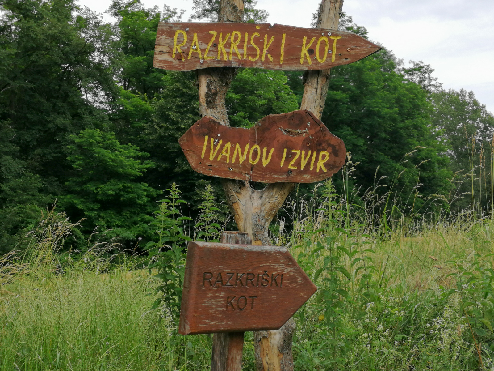 Smerokazi za Razkriški kot