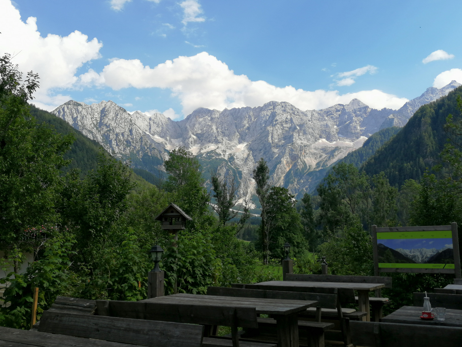 Jezersko, Šenkova domačija, razgled na gore